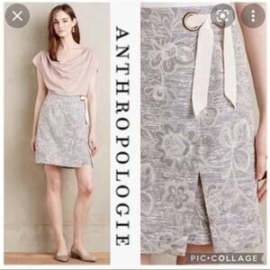 Anthropologie Maeve Clementia Jacquard Skirt size 8